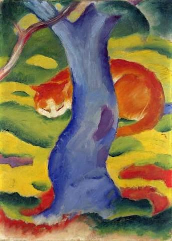 Franz Marc - cat behind a tree.jpg